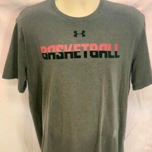 Men's Used Grey Under Armour Heat Gear Basketball T-Shirt